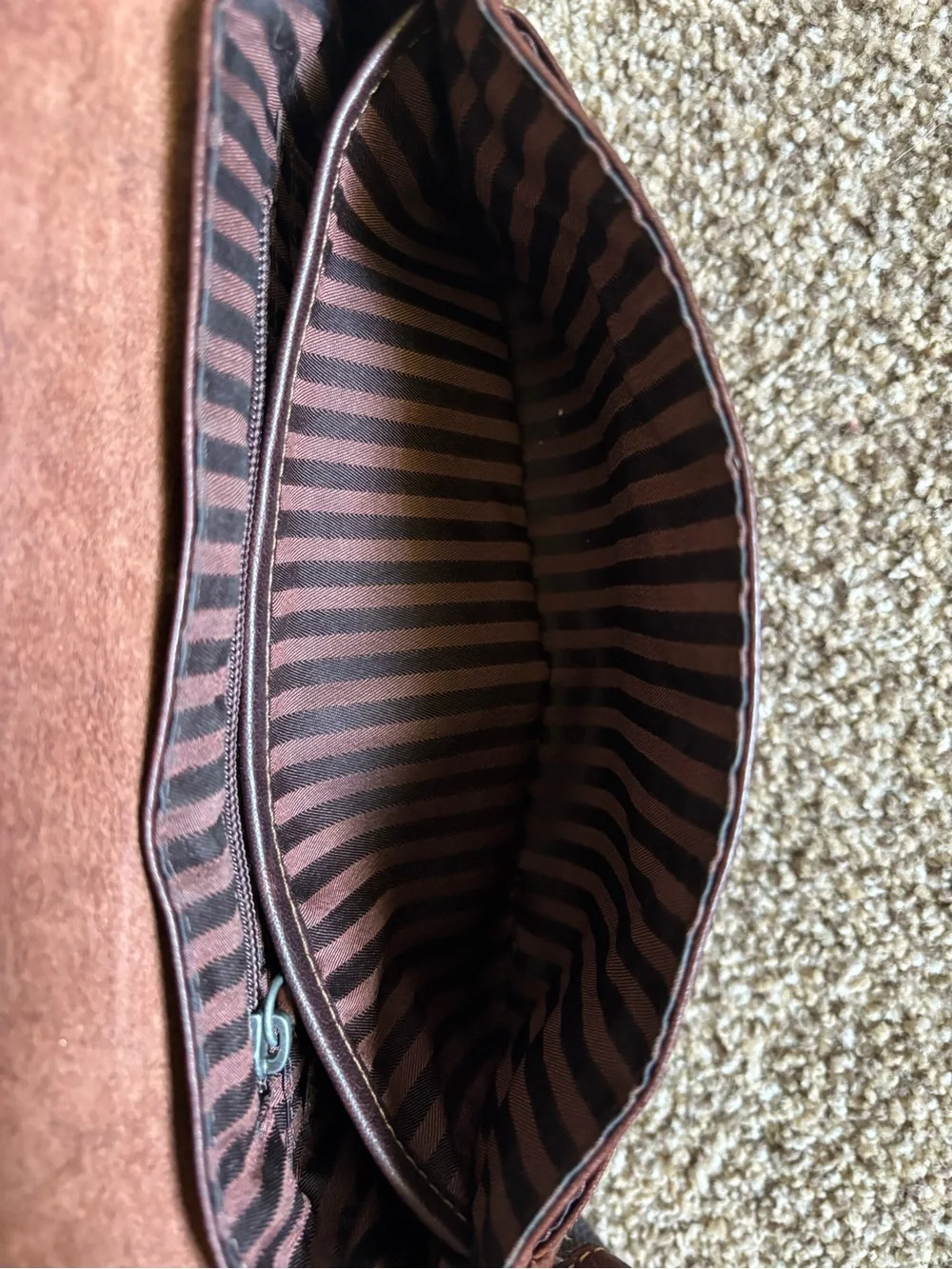 Vintage Style Jack Georges Brown Leather Crossbody Bag with Buckle